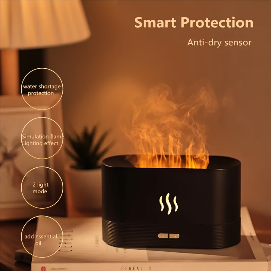 Flame Aroma Diffuser – USB Cool Mist Humidifier