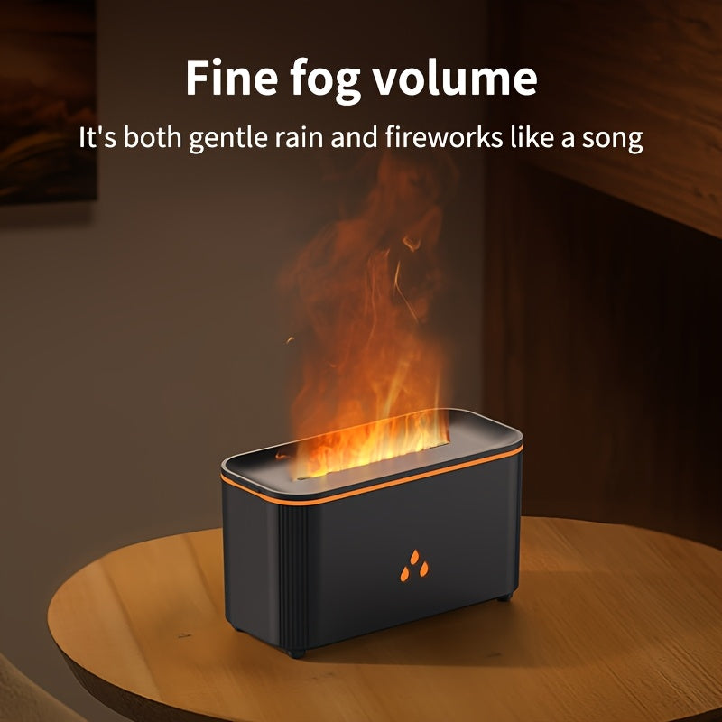 Humidifier, Humidifier Diffuser, Simulated Flame Light, Ambient Light, Creative Flame Design, Cold Mist Spray Mode, USB Power Supply, Simple And Compact, Suitable for Various Scenarios
