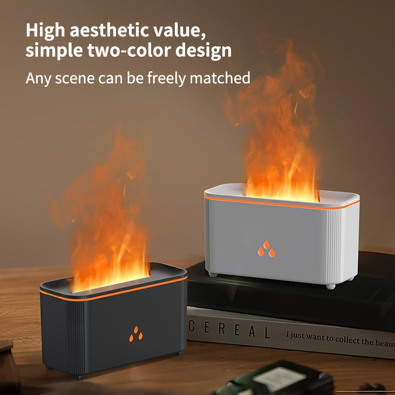 Humidifier, Humidifier Diffuser, Simulated Flame Light, Ambient Light, Creative Flame Design, Cold Mist Spray Mode, USB Power Supply, Simple And Compact, Suitable for Various Scenarios
