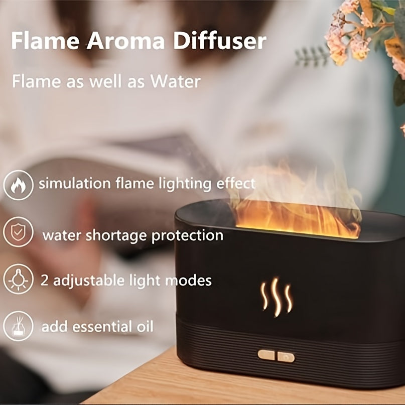 Flame Aroma Diffuser – USB Cool Mist Humidifier