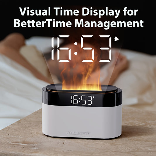 Flame Aroma Diffuser with Clock