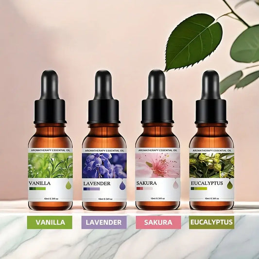 4-Pack 10ml Aroma Diffuser Essential Oil Bottles