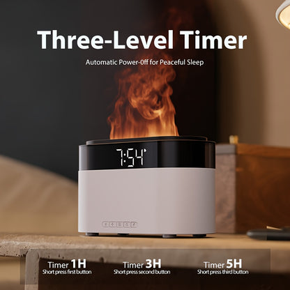 Flame Aroma Diffuser with Clock