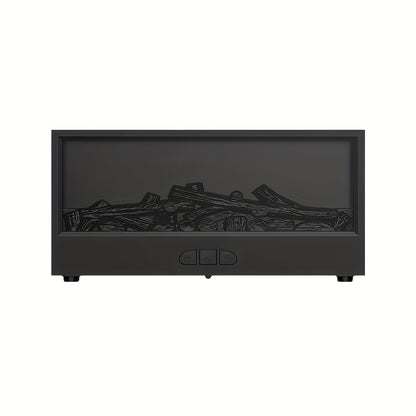 A Colorful Flame Diffuser for Essential Oils, Designed Like a Fireplace, Serves As a Humidifier with Remote Control for Home And Office Use.