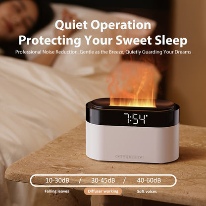 Flame Aroma Diffuser with Clock