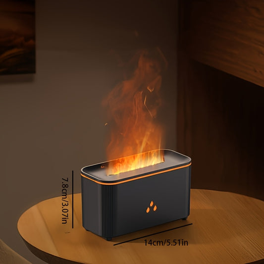 Humidifier, Humidifier Diffuser, Simulated Flame Light, Ambient Light, Creative Flame Design, Cold Mist Spray Mode, USB Power Supply, Simple And Compact, Suitable for Various Scenarios