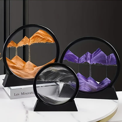 360-Degree Rotation 3D Flowing Sand Painting