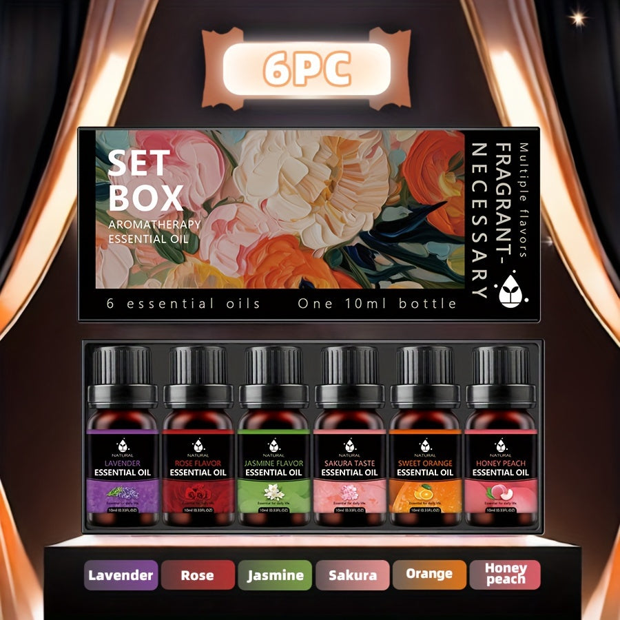 6pcs Essential Oil Diffuser Set with 10Ml Bottles