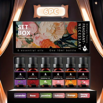 6pcs Essential Oil Diffuser Set with 10Ml Bottles