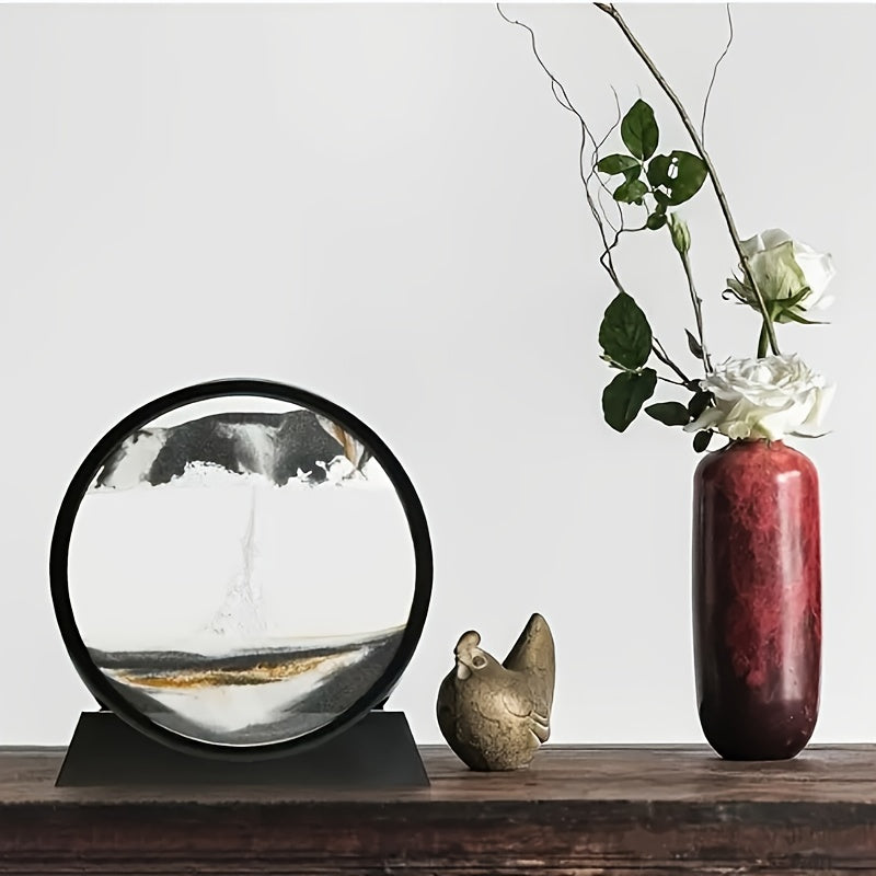 360-Degree Rotation 3D Flowing Sand Painting