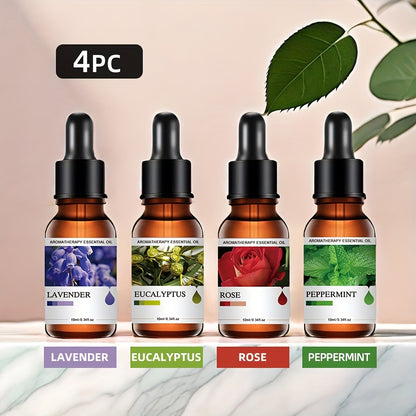 4-Pack 10ml Aroma Diffuser Essential Oil Bottles