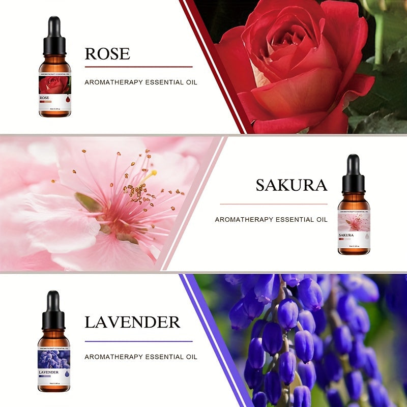 4-Pack 10ml Aroma Diffuser Essential Oil Bottles