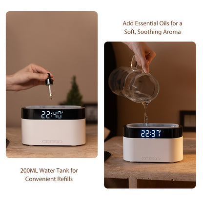 Flame Aroma Diffuser with Clock