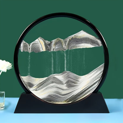 360-Degree Rotation 3D Flowing Sand Painting