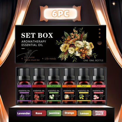 6pcs Essential Oil Diffuser Set with 10Ml Bottles