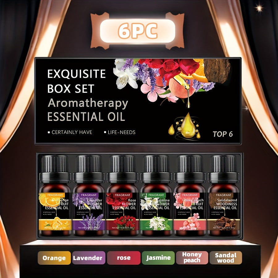 6pcs Essential Oil Diffuser Set with 10Ml Bottles