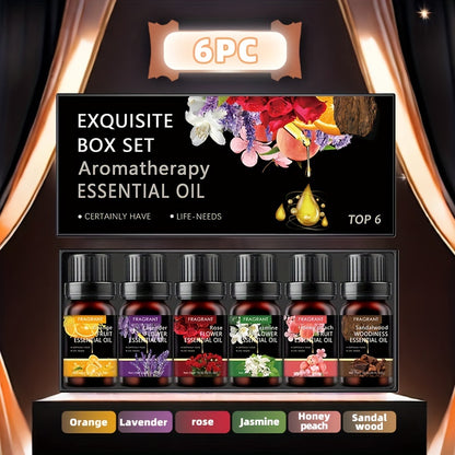 6pcs Essential Oil Diffuser Set with 10Ml Bottles