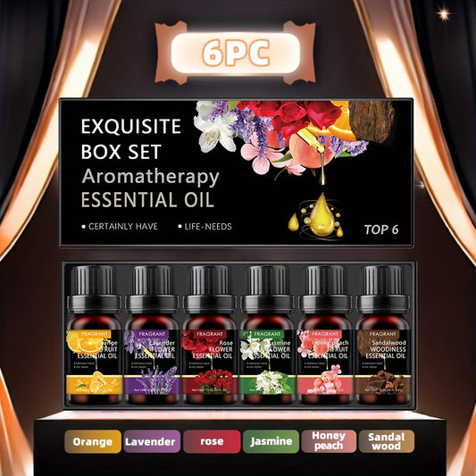 6pcs Essential Oil Diffuser Set with 10Ml Bottles