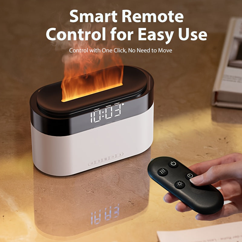 Flame Aroma Diffuser with Clock