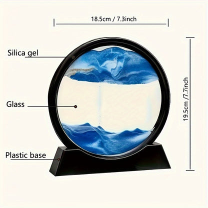 360-Degree Rotation 3D Flowing Sand Painting