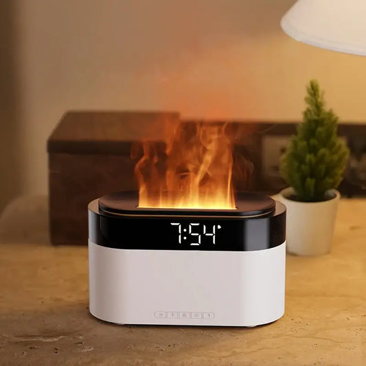Flame Aroma Diffuser with Clock