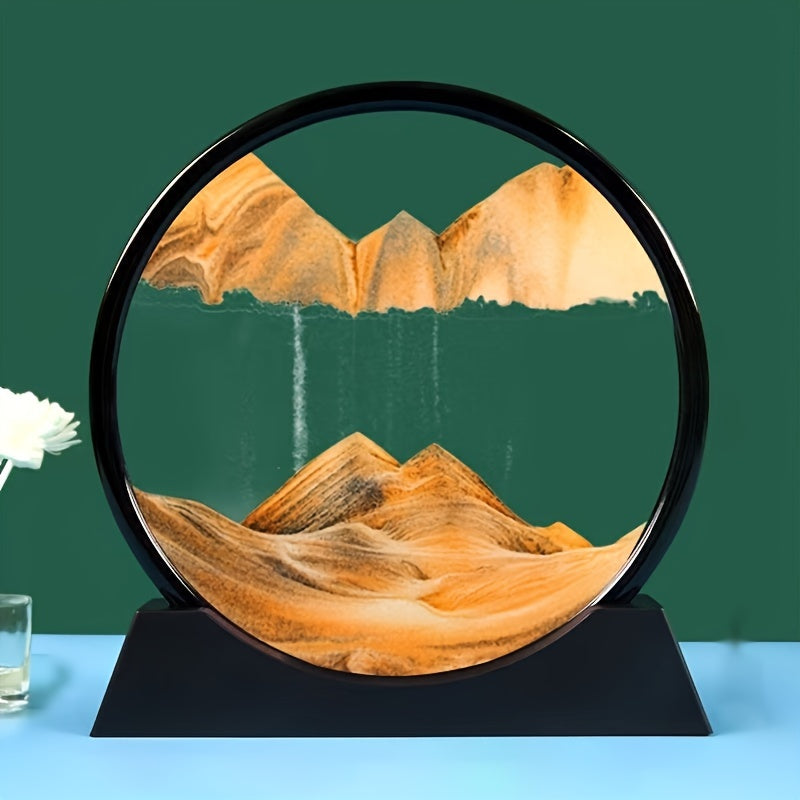 360-Degree Rotation 3D Flowing Sand Painting