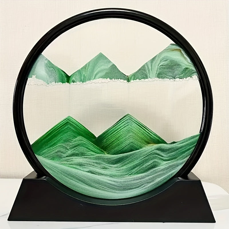 360-Degree Rotation 3D Flowing Sand Painting