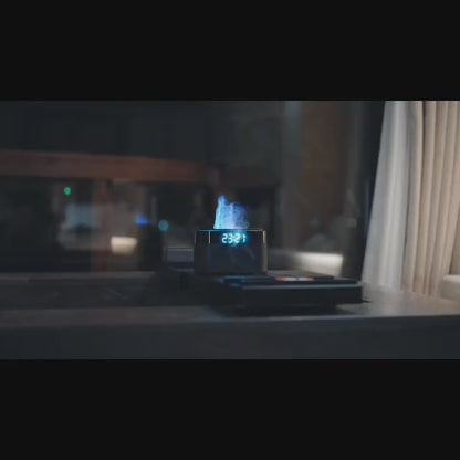 Flame Aroma Diffuser with Clock